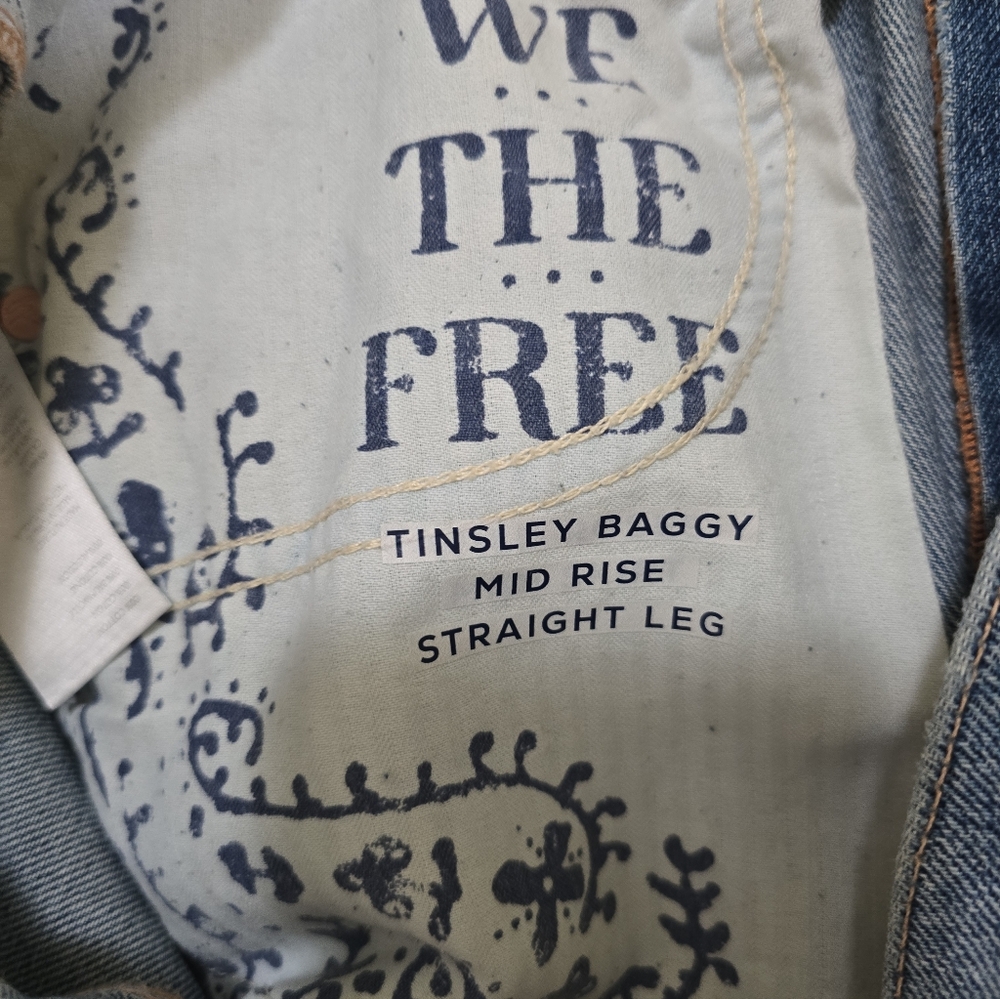 Free People Light Blue Wide Leg Jeans - Picture 9 of 10